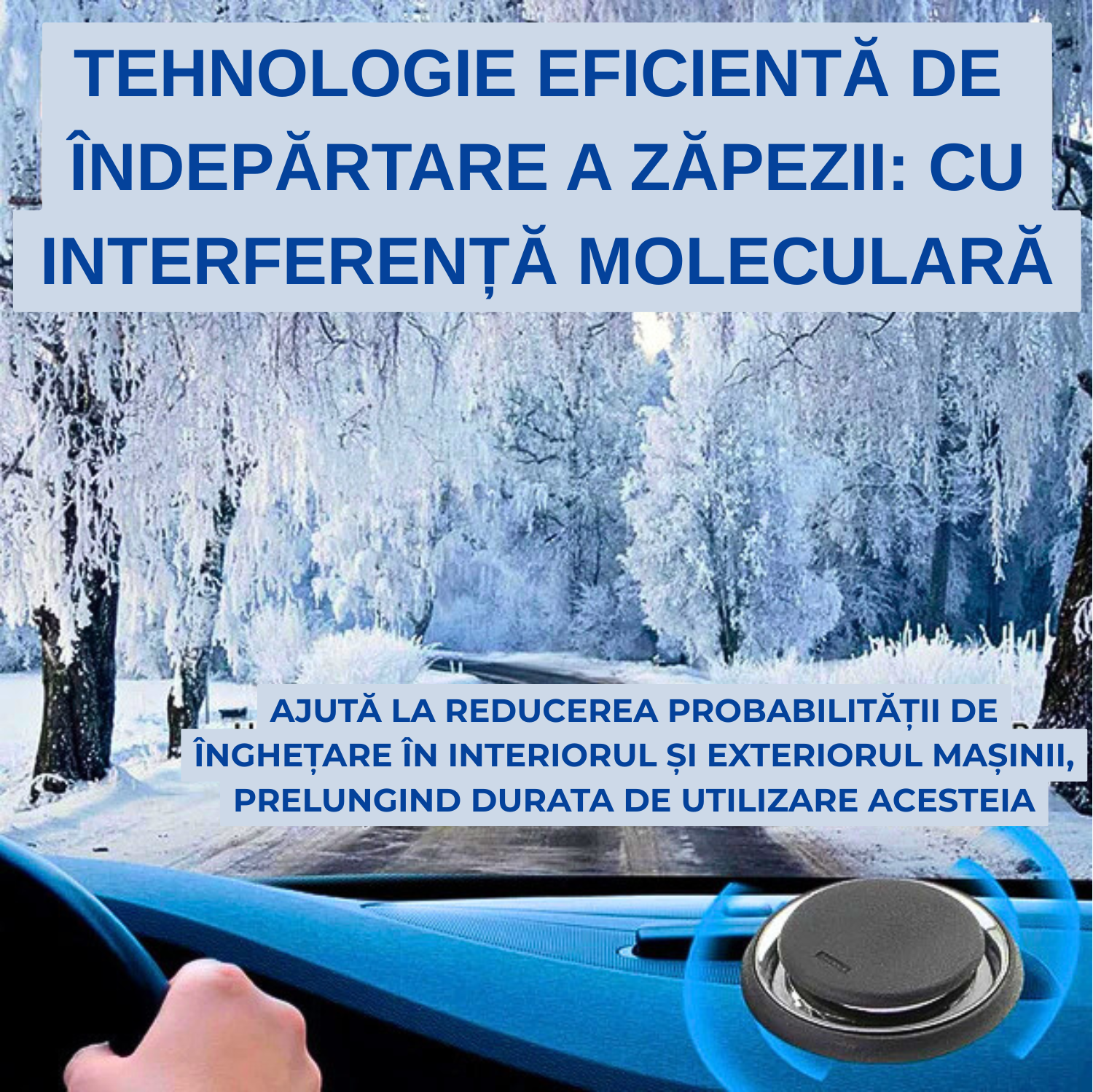 Dispozitiv Degivrare Auto Ultra Rapid-Scapă de Gheață Instant, Fără Răzuit