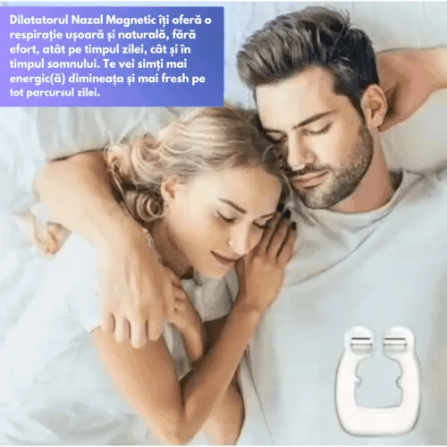 Dilatator Nazal Magnetic Anti-Sforăit – Îmbunătățește Respirația în Somn și Sport